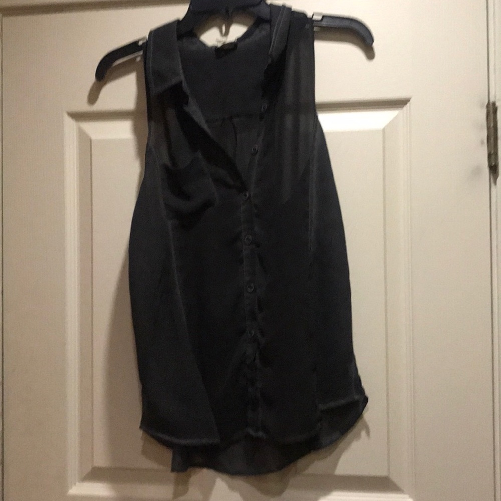 We the free sleeveless sheer blouse
